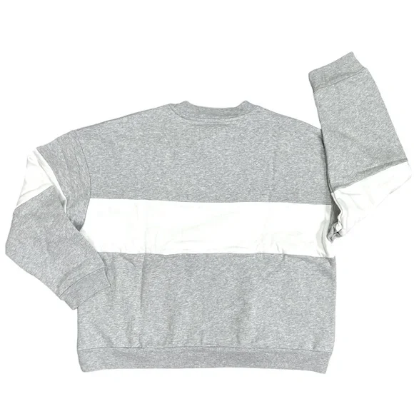 NWT Rollas Split Logo Sweater Grey Marle Size 14/XL - Picture 8 of 8